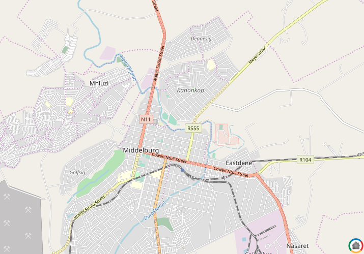 Map location of Middelburg - MP